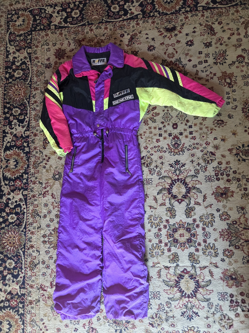 Roffe Neon Colorblock Ski Suit